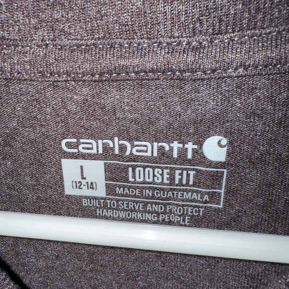 Women’s Carhartt Maroon Loose Fit T-Shirt - Picture 2 of 3